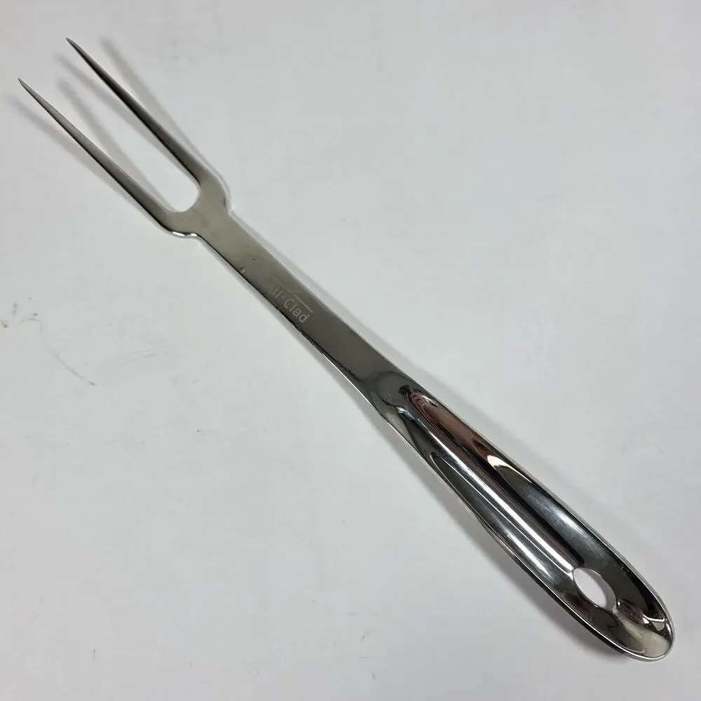 All-Clad Stainless Steel Carving Meat Fork 2 Prong Kitchen Utensil